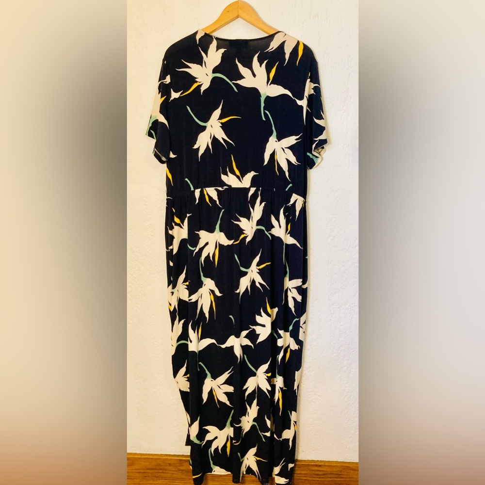 Lane Bryant Black and White Floral Maxi Dress